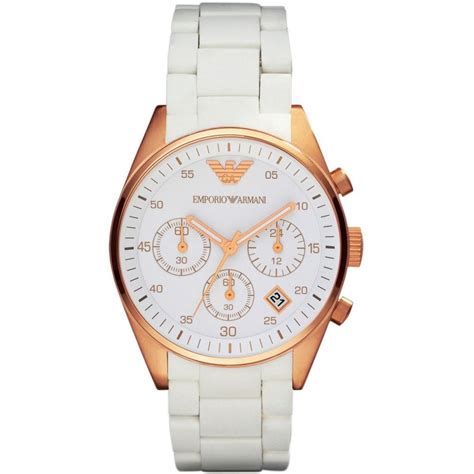 emporio armani white watch|emporio armani automatic watches.